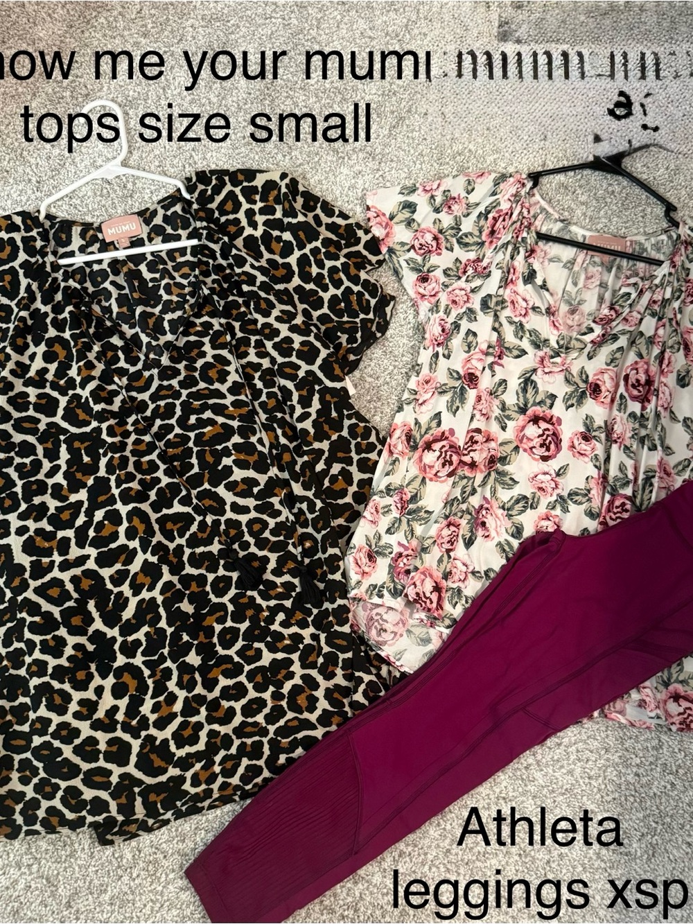 Show Me Your MuMu leopard floral tops and athleta leggings